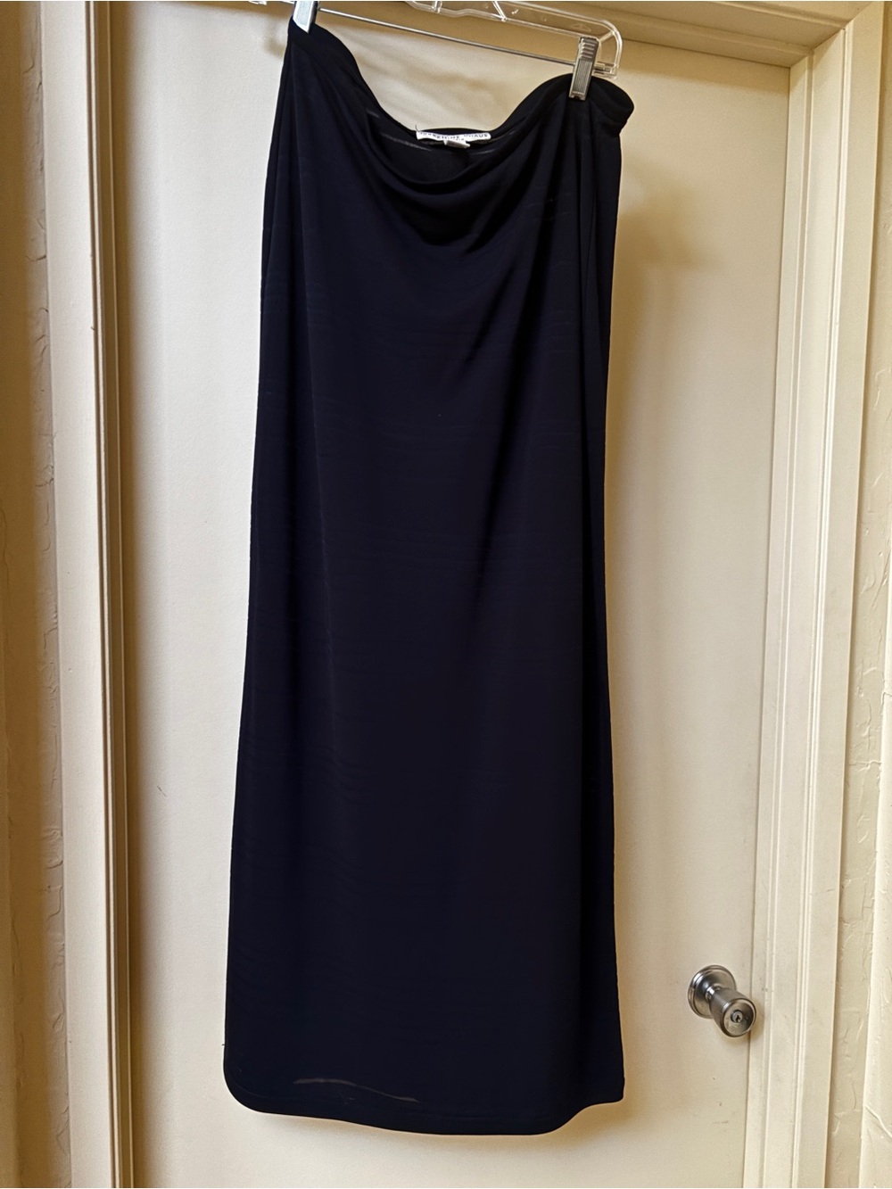 Josephine Chaus Black Draped Maxi Skirt Size L